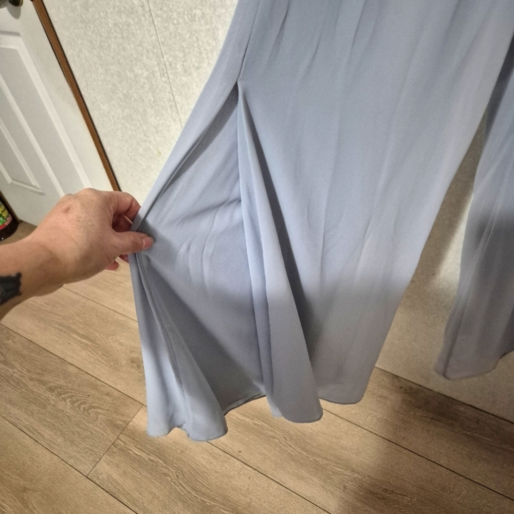 Hayley Paige Occasions Gray Elegant Jumpsuit..SIZE:4 - Picture 6 of 16